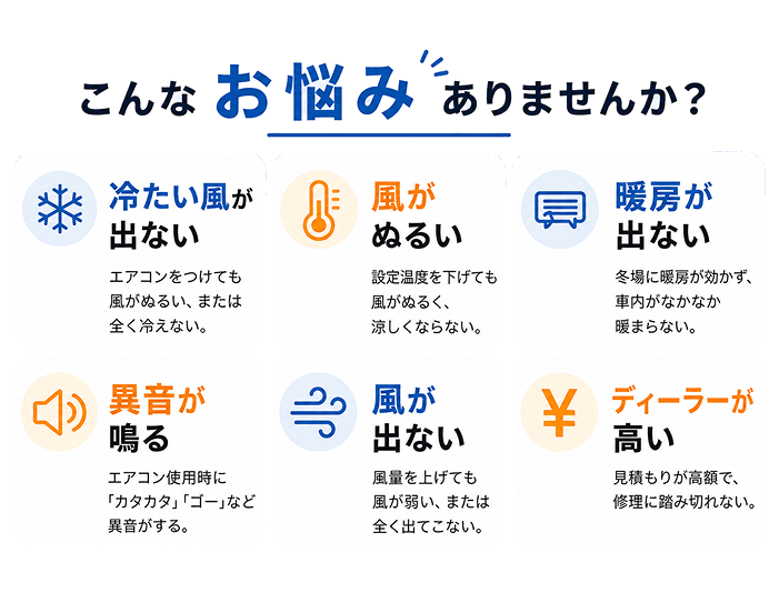これって修理なの？点検したほうがよい？エアコンの様々なトラブルに関するお悩みは…